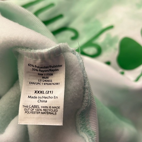 LUCKY 🍀 Sweatshirt * Winter / Spring / Fall Outerwear * XXXL (21) can be UNISEX - Picture 5 of 6